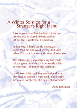 poem Winter Solstice for a Stranger’s Right Hand
