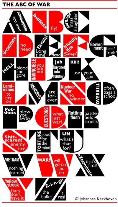 ABC of War concrete poem