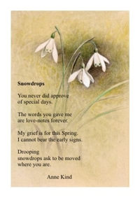 Snowdrops poem card