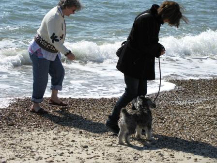 Maggie & Millie and Anne at the seaside